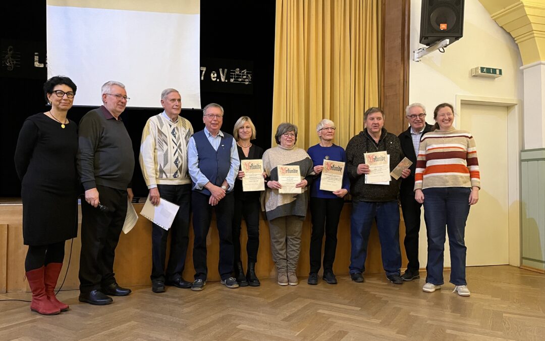Ehrung der Jubilare des Liederkranzes