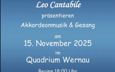 Akkordeonmusik & Gesang am 15. November