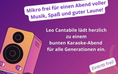 Herzliche Einladung zum Karaoke Abend